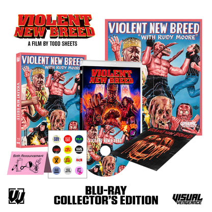 Box contents of Violent New Breed [Visual Vengeance Collector's Edition] [Blu-ray]