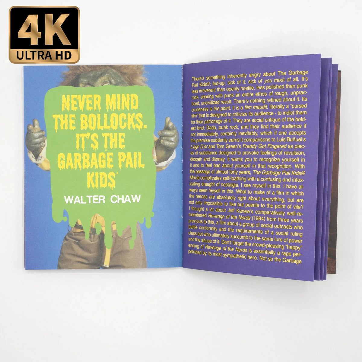 Open booklet of The Garbage Pail Kids Movie [4K Ultra HD + Blu-ray]
