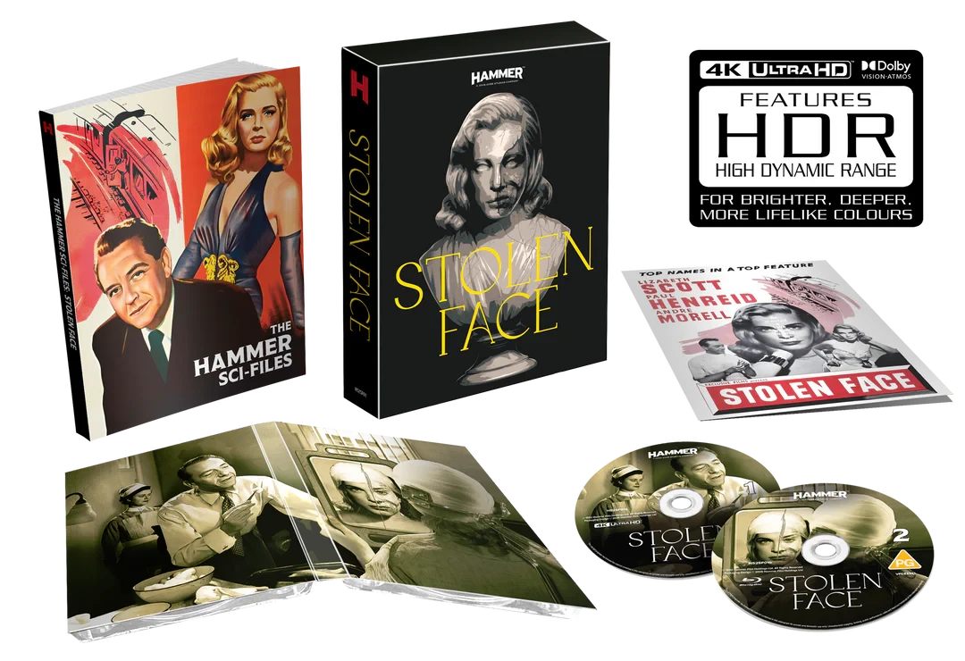Box contents of Stolen Face Limited Edition (UK Import) [4K Ultra HD + Region B Blu-ray]