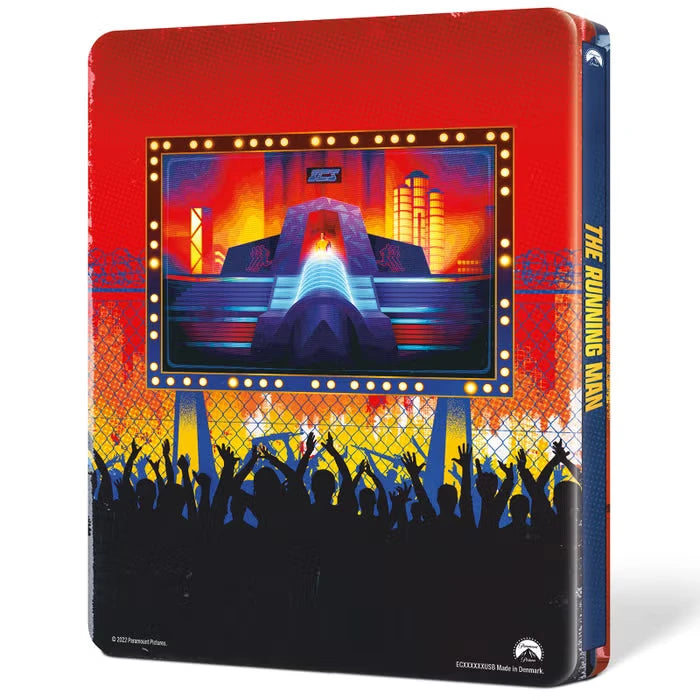 Back steelbook cover of The Running Man (1987) Limited Edition Steelbook (UK Import) [4K Ultra HD]