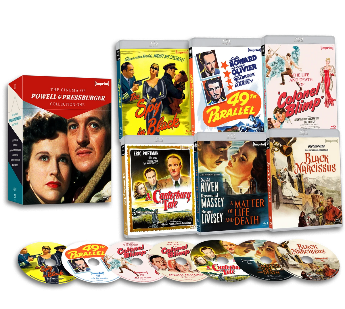 Box contents of Cinema Of Powell & Pressburger - Collection One (1939 - 1947) Hardbox [Blu-ray] (Australian Import)