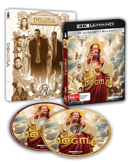 Box contents of DOGMA (1999) [4K Ultra HD + Blu-ray]