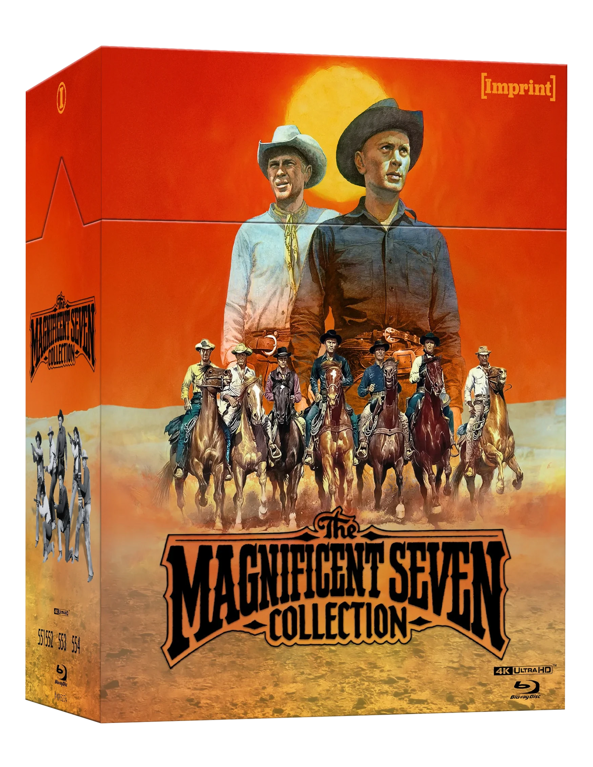 Front cover of The Magnificent Seven Collection Limited Edition 5-Disc Hardbox [4K Ultra HD +Blu-ray] (Australian Import)