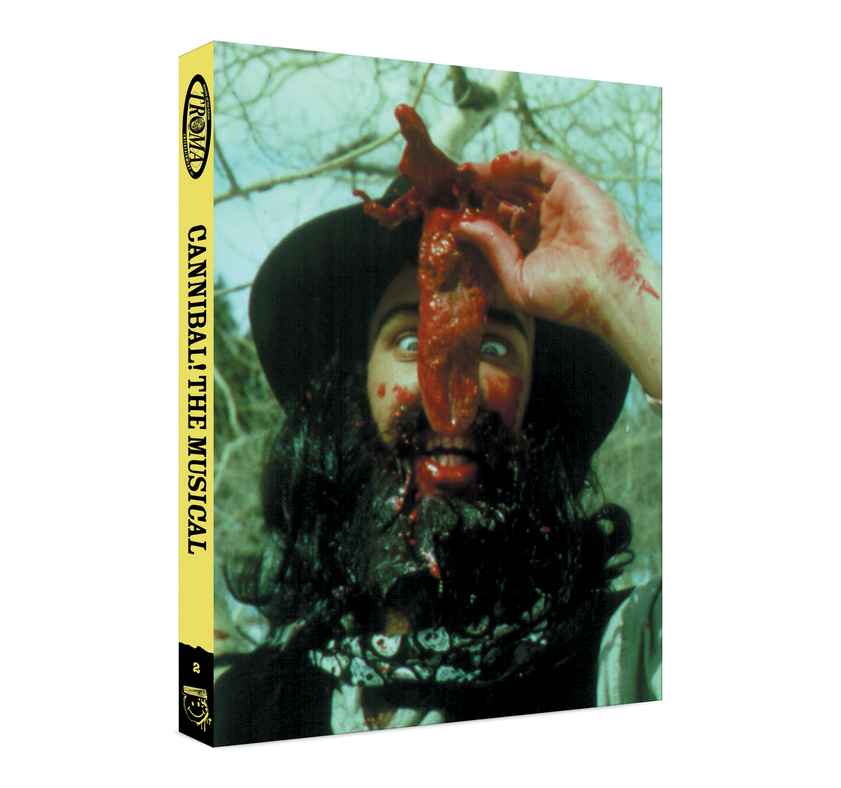 Back slipcover of Cannibal! The Musical [Region Free Blu-ray]