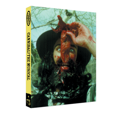 Back slipcover of Cannibal! The Musical [Region Free Blu-ray]