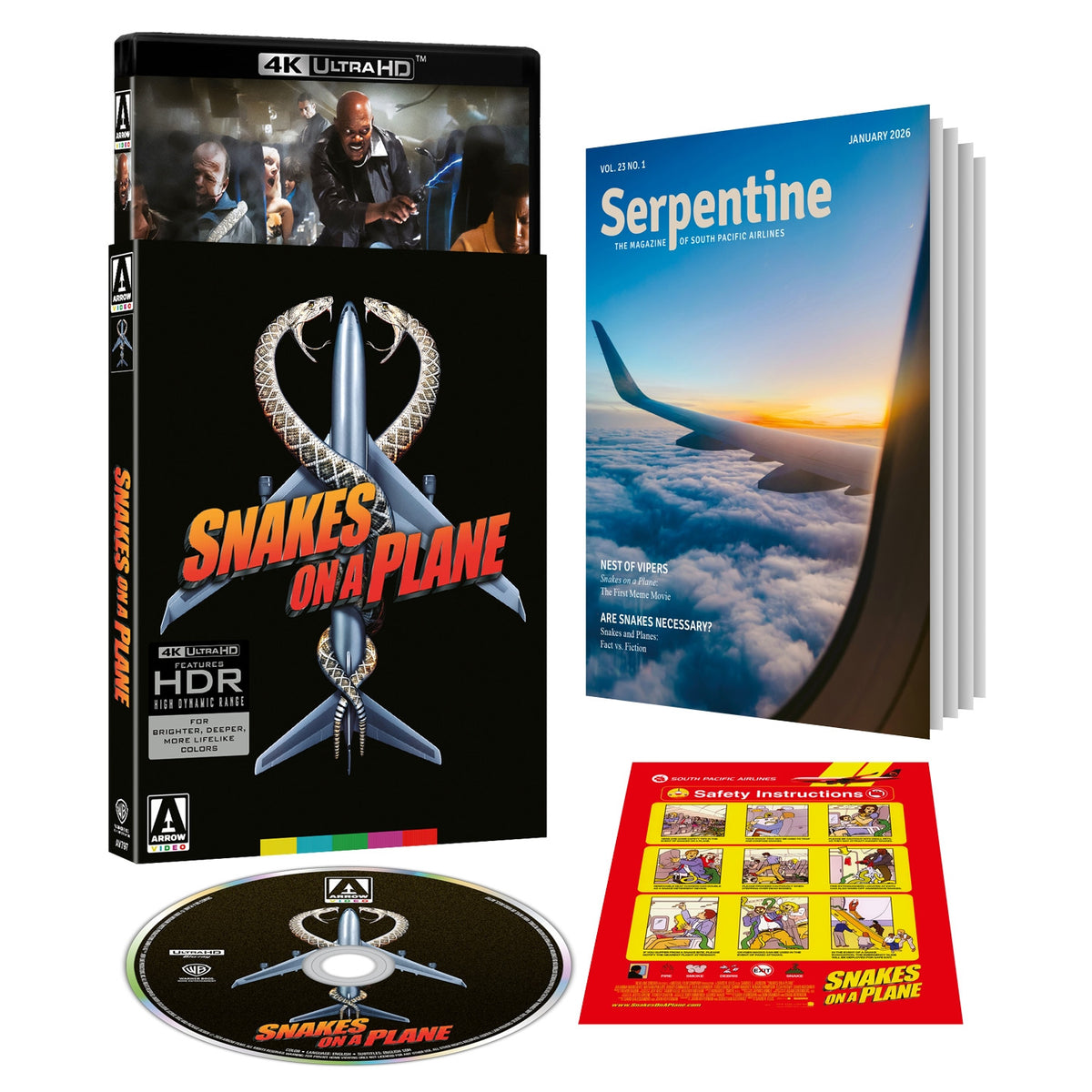 Box contents of Snakes On A Plane [Limited Edition] [4K Ultra HD]
