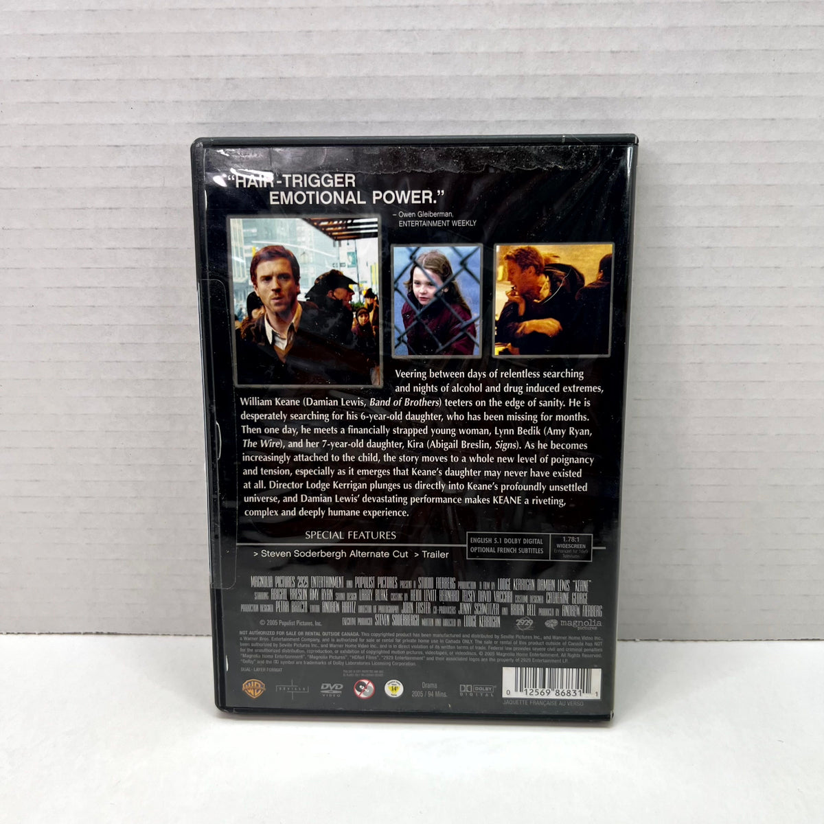 Back cover of Keane [DVD]