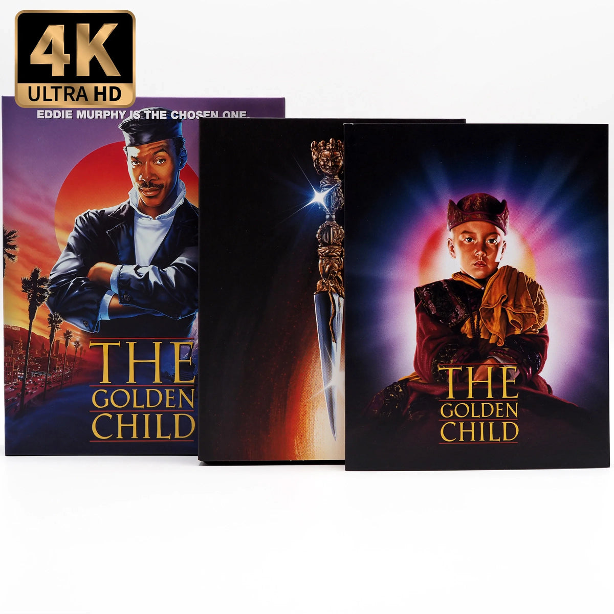 Open deluxe magnet box showing slipcover 1 of The Golden Child [4K Ultra HD + Blu-ray Set]