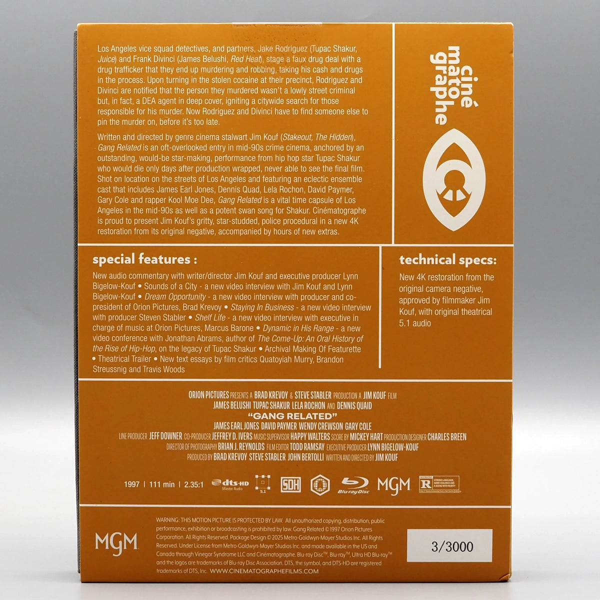 Back slipcase 1 of Gang Related [Blu-ray]