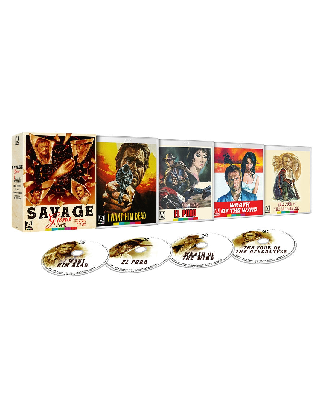 Box contents of Savage Guns: Four Classic Westerns Volume 3 [Blu-ray]