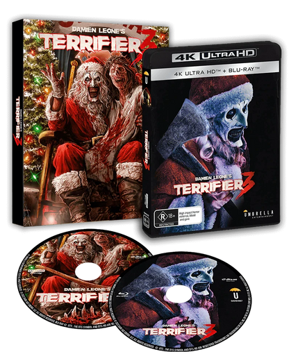 Front cover of Terrifier 3 from ART ATTACK - Terrifier Collector's Edition Boxset [4K Ultra HD + Blu-ray] (Australian Import)