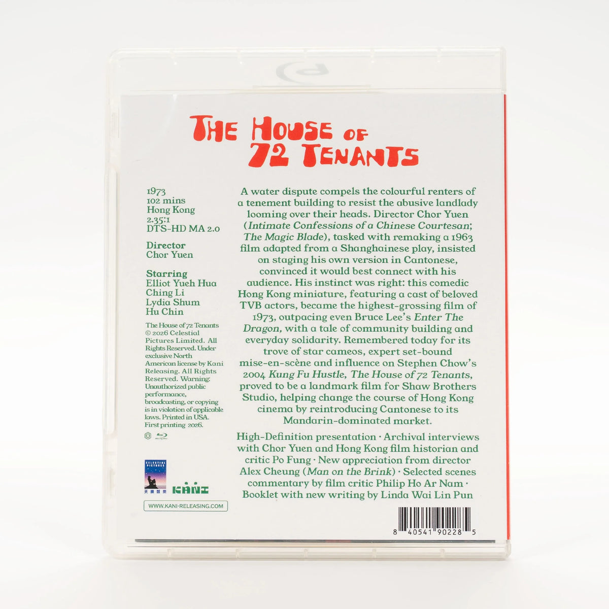 Back case of The House of 72 Tenants [Blu-ray]