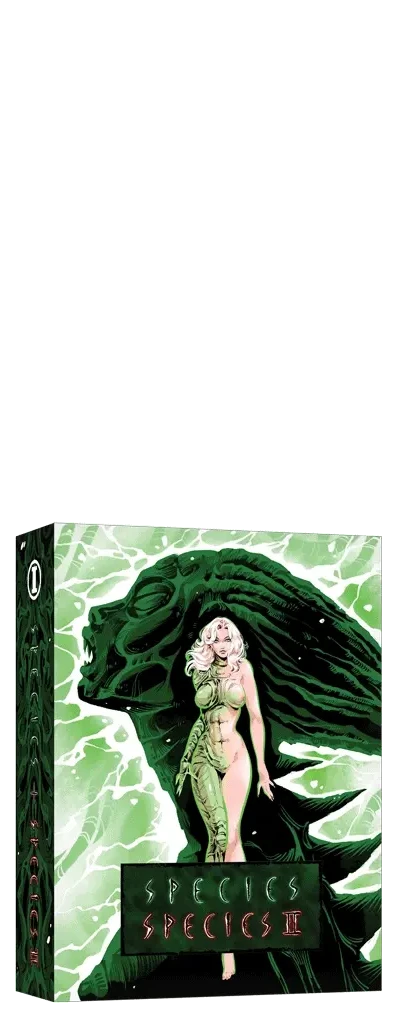 Transparent sliding cover of Species I + II Limited Edition Mutation Hardbox [4K Ultra HD + Blu-ray]