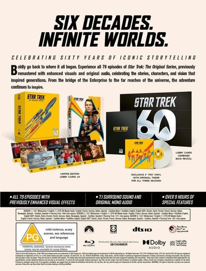 Back cover of Star Trek: The Original Series Complete Collection Limited Edition (UK Import) [Blu-ray]