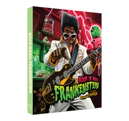 Front slipcover of artwork of Rock N Roll Frankenstein [Region Free Blu-ray]