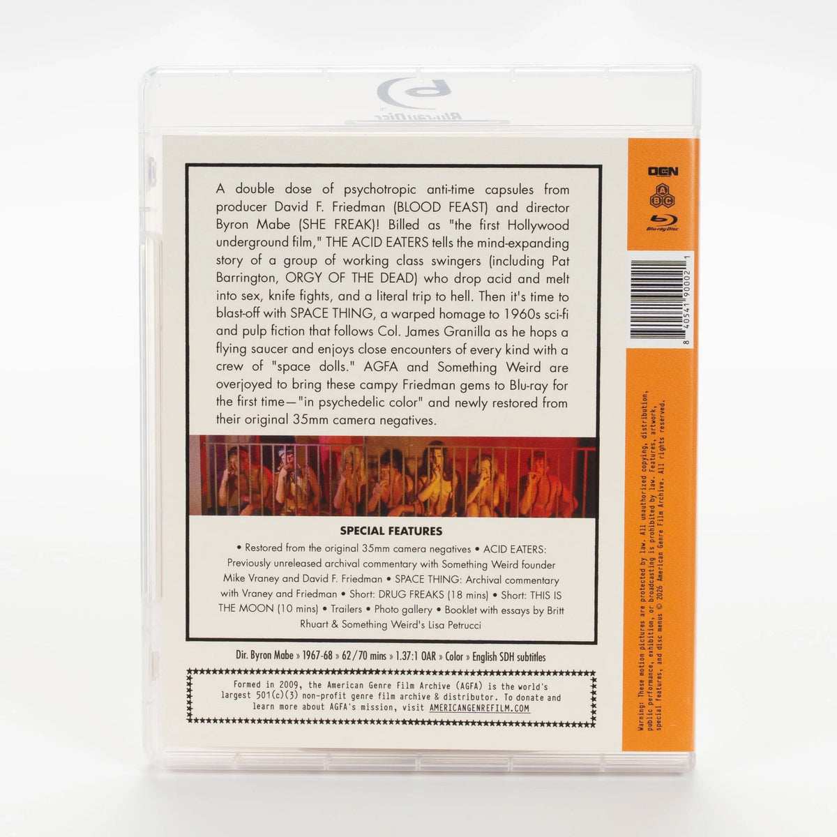 Back case of The Acid Eaters + Space Thing [Blu-ray]