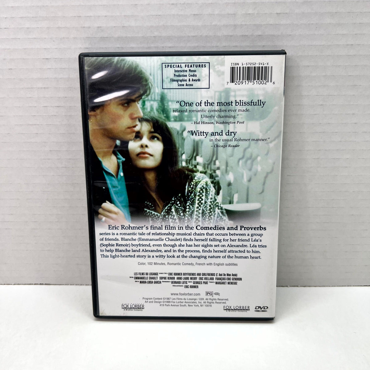Back cover of Boyfriends & Girlfriends (French) [DVD]