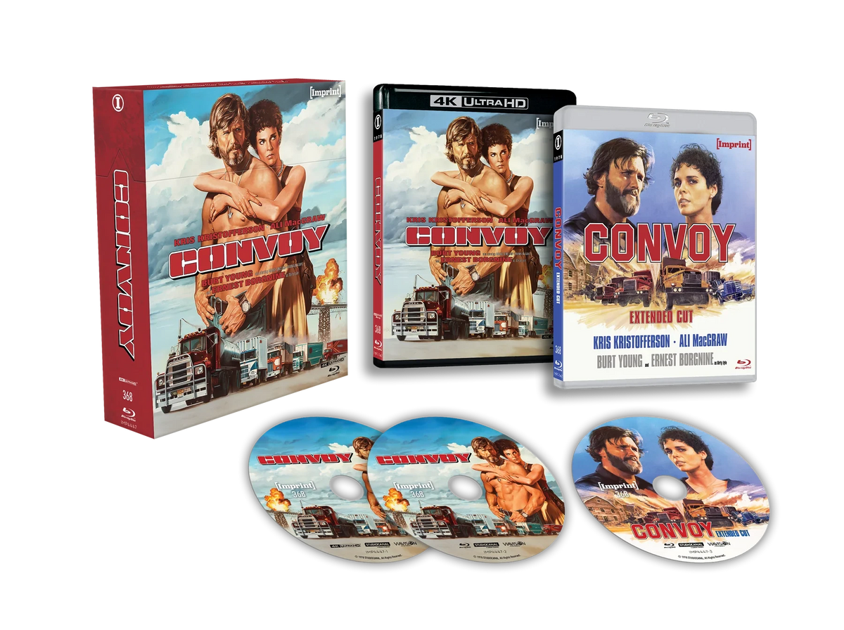 Box contents of Convoy (1978) Limited Edition Hardbox [4K Ultra HD + Blu-ray] (Australian Import)