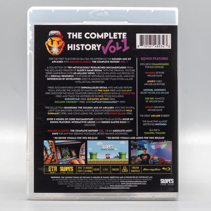Back case of Slopes Game Room: Arcade Classics the Complete History Vol. 1 [Blu-ray]