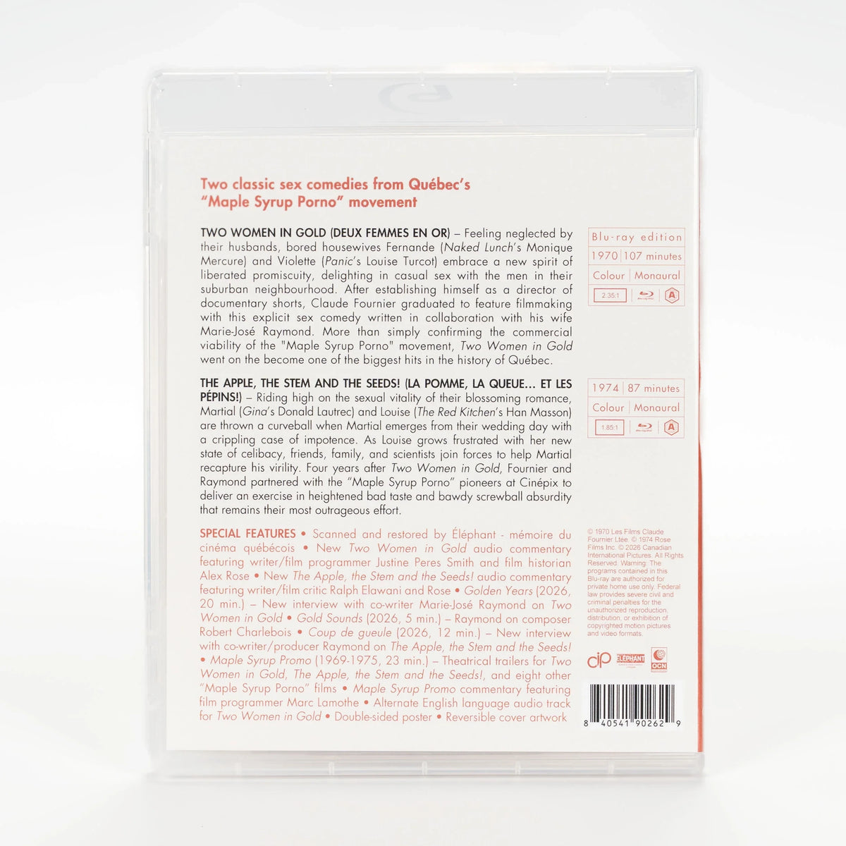 Back case of Maple Syrup Pix, Vol. 1 [Blu-ray]