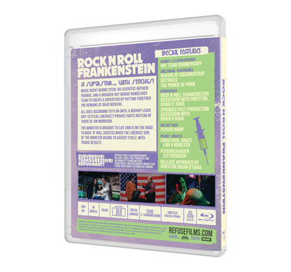 Back case of artwork of Rock N Roll Frankenstein [Region Free Blu-ray]