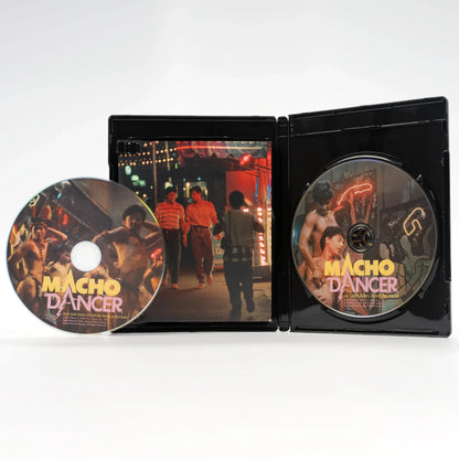 Open case showing disc art of Macho Dancer [4K Ultra HD + Blu-ray]