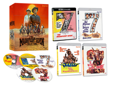 Box contents of The Magnificent Seven Collection Limited Edition 5-Disc Hardbox [4K Ultra HD +Blu-ray] (Australian Import)