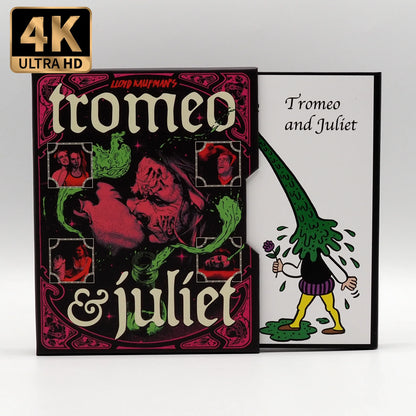 Open slipcase 1 showing slipcover of Tromeo & Juliet [4K Ultra HD + Blu-ray Set]