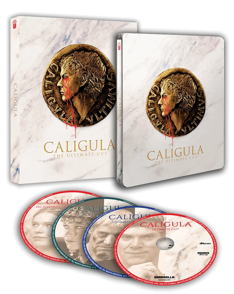 Packshot of Caligula: The Ultimate Cut (1980) Limited Edition Steelbook [4K Ultra HD + Blu-ray] (Australian Import)