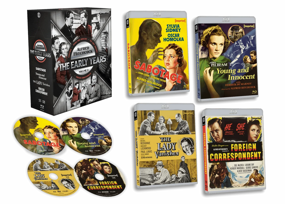 Box contents of Hitchcock: The Early Years - Volume Two (1936 - 1940) Limited Edition Hardbox [Blu-ray] (Australian Import)