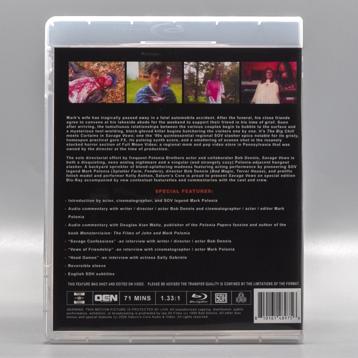 Back case of Savage Vows [Blu-ray]
