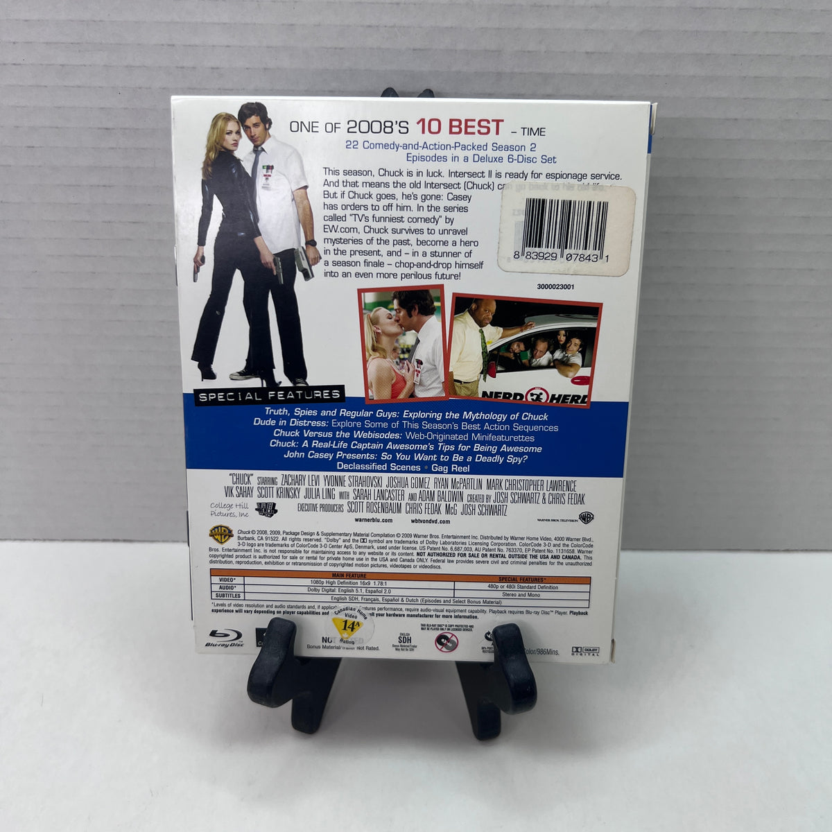 Back cover of Pre-Owned | Chuck: The Complete Second Season [Blu-ray]