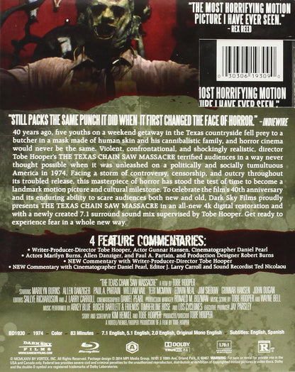 Back cover of The Texas Chain Saw Massacre: 40th Anniversary [Blu-ray]
