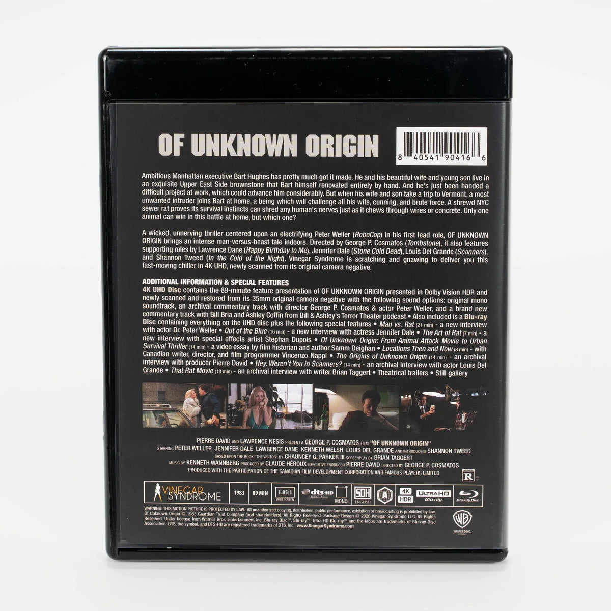 Back case of Of Unknown Origin [4K Ultra HD + Blu-ray]