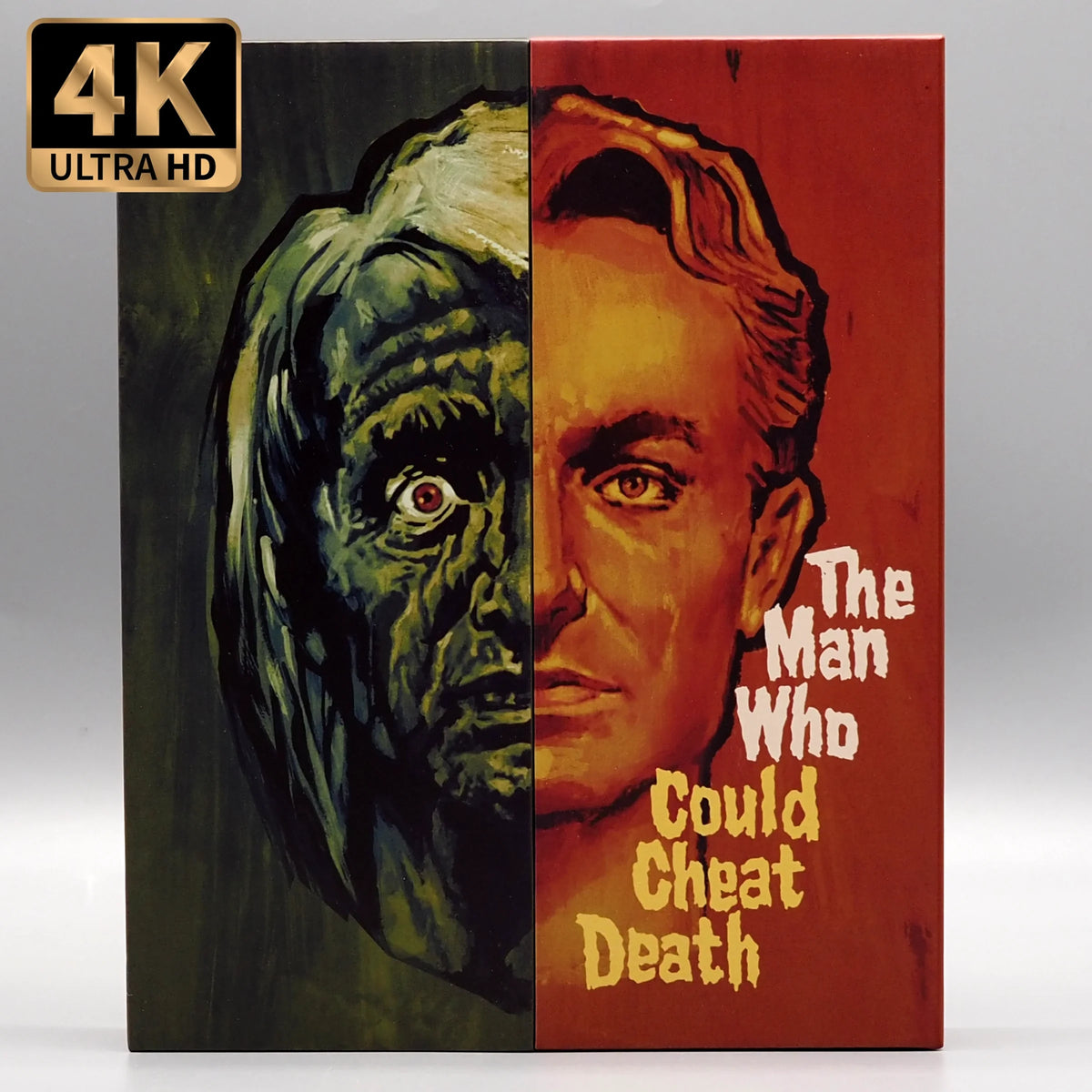 Front of Limited Edition Deluxe Box The Man Who Could Cheat Death [4K Ultra HD + Blu-ray]