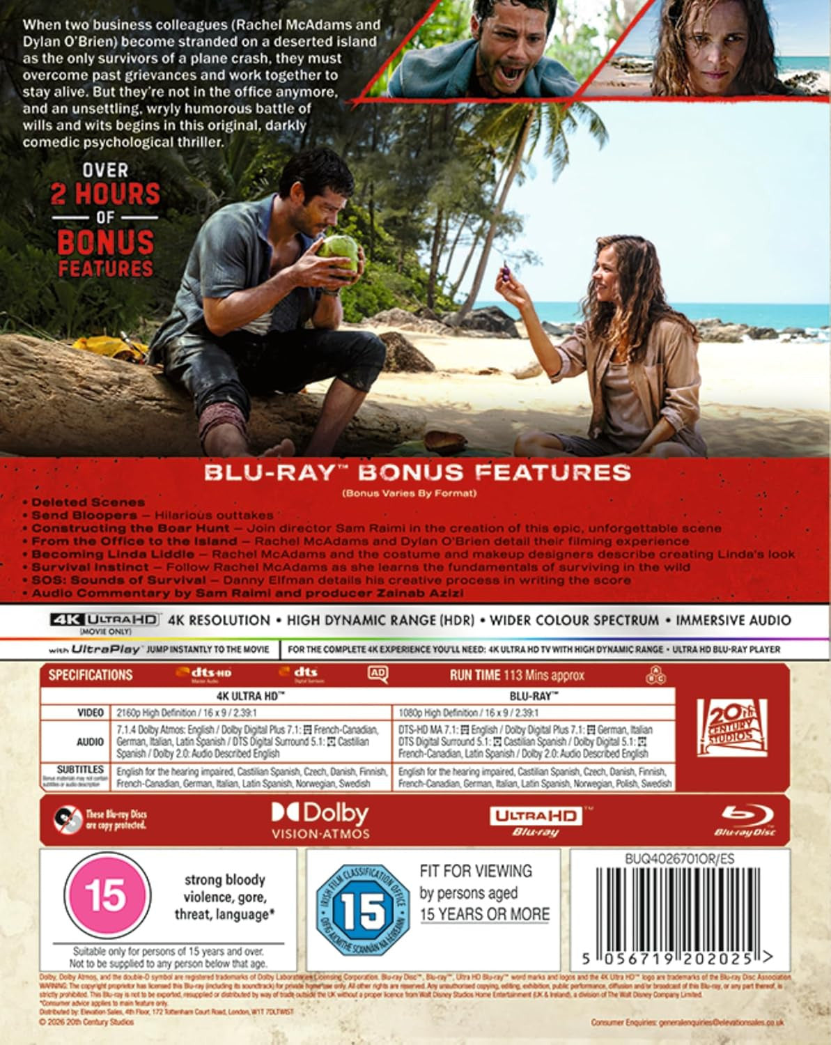 Back cover of Send Help (UK Import) [4K Ultra HD + Blu-ray]