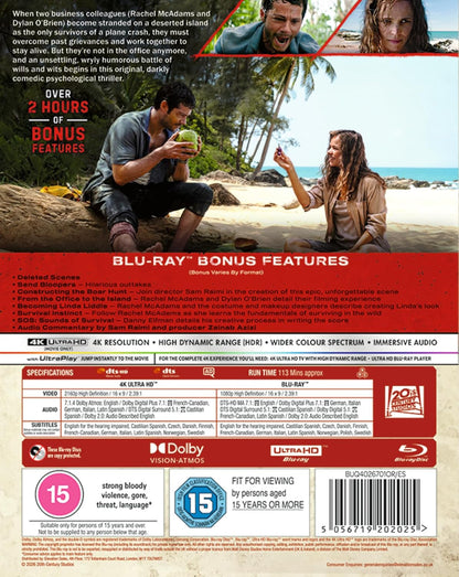 Back cover of Send Help (UK Import) [4K Ultra HD + Blu-ray]