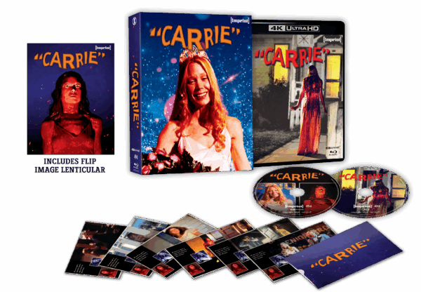 Box contents of Carrie (1976) Lenticular Hardcase [4K Ultra HD + Blu-ray] (Australian Import)