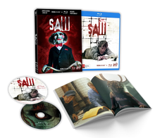Box contents of Saw (2004) Limited Edition Lenticular Hardcase [4K Ultra HD + Blu-ray] (Australian Import)