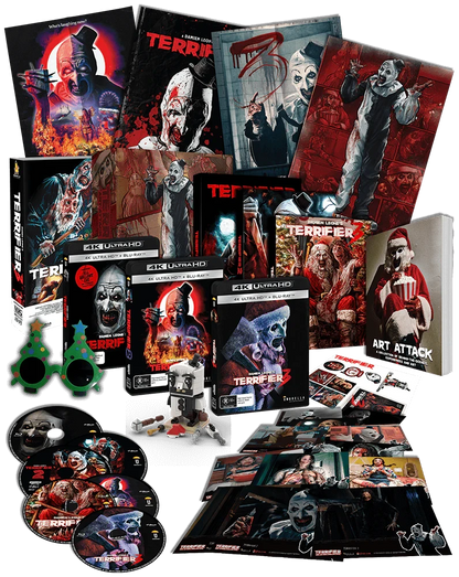 Main box contents of ART ATTACK - Terrifier Collector's Edition Boxset [4K Ultra HD + Blu-ray] (Australian Import)