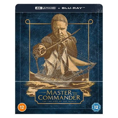Front cover showing J-card of Master and Commander Limited Edition Steelbook (UK Import) [4K Ultra HD + Region B Blu-ray]