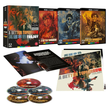 Box contents of Better Tomorrow Trilogy Limited Edition (UK Import) [4K Ultra HD + Region B Blu-ray]