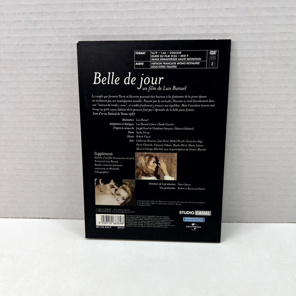 Back cover of Belle de jour (French, Region 2) [DVD]