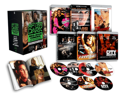 Box contents of After Dark: Neo-Noir Cinema - Collection Four Limited Edition Hardbox [4K Ultra HD + Blu-ray] (Australian Import)