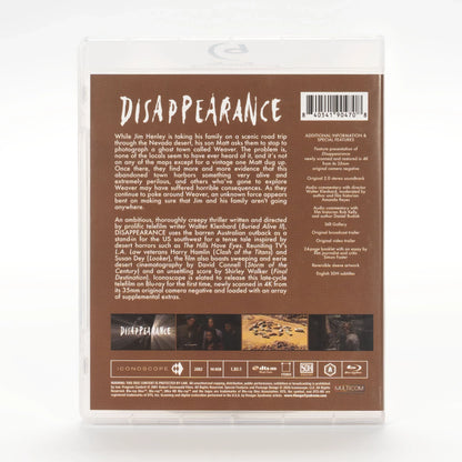 Back case of Disappearance [Blu-ray]
