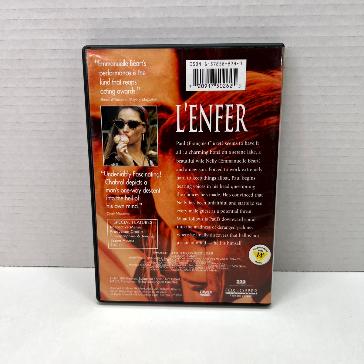 Back cover of L’Enfer (French) [DVD]