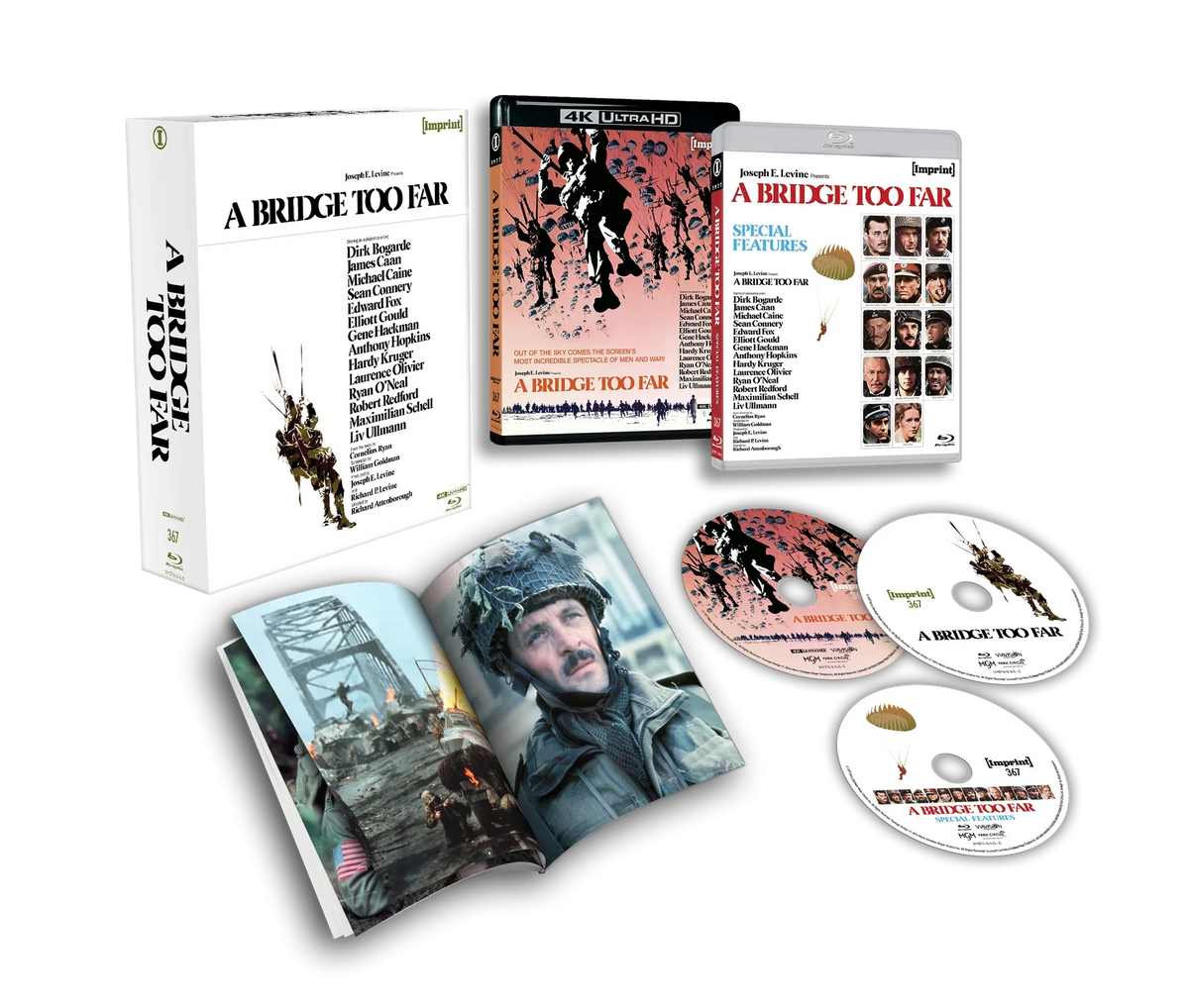 Box contents of A Bridge Too Far (1977) Limited Edition Hardbox [4K Ultra HD + Blu-ray] (Australian Import)