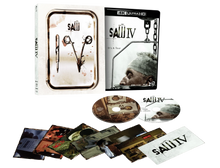 Box contents of Saw IV (2007) Limited Edition Lenticular Hardcase [4K Ultra HD + Blu-ray] (Australian Import)