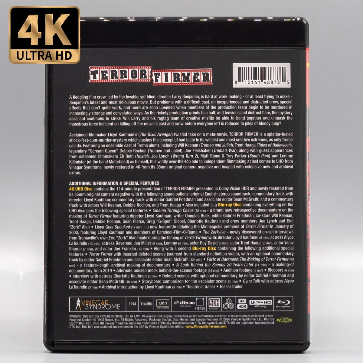 Back case of Terror Firmer [4K Ultra HD + Blu-ray]