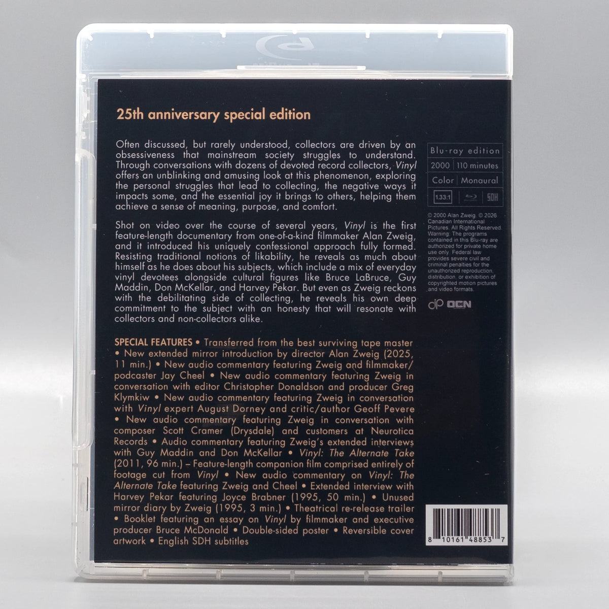 Back case of Vinyl [Blu-ray]